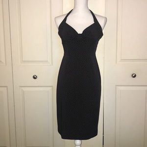 Black with white polka dot dress